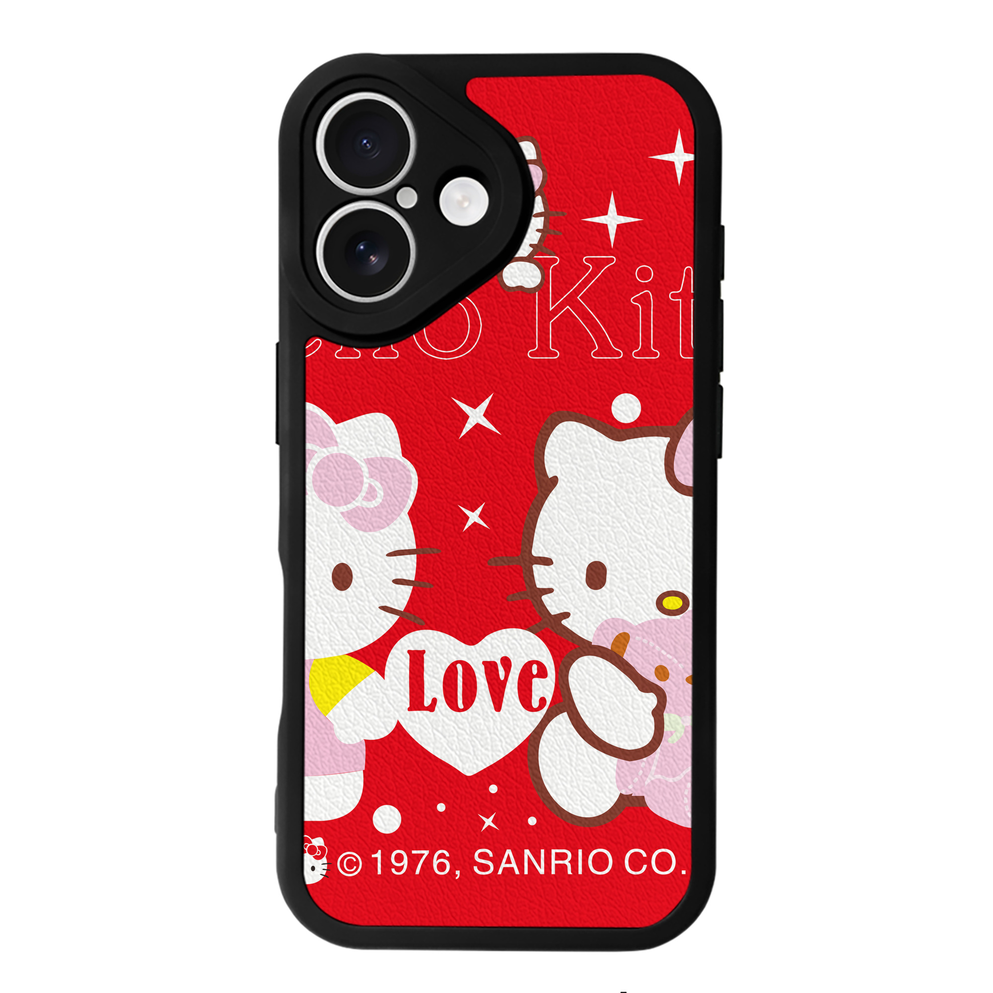 （画像用） Hello Kitty ハローキティ 【iPhone 16シリーズ対応】シリコンスマホケース（レザー調） 材質：シリコン